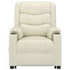 vidaXL Πολυθρόνα Μασάζ με Ανύψωση Κρεμ Συνθετικό Δέρμα