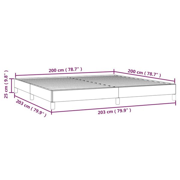 vidaXL Σκελετός Κρεβατιού Χωρίς Στρώμα Taupe 200x200 εκ.Υφασμάτινο