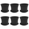 vidaXL &Gamma;&lambda;ά&sigma;&tau;&rho;&epsilon;&sigmaf; &phi;&upsilon;&tau;ώ&nu; 6 pcs &Mu;&alpha;ύ&rho;&omicron; &Oslash; 15 x 12 cm &Pi;&lambda;&alpha;&sigma;&tau;&iota;&kappa;ό