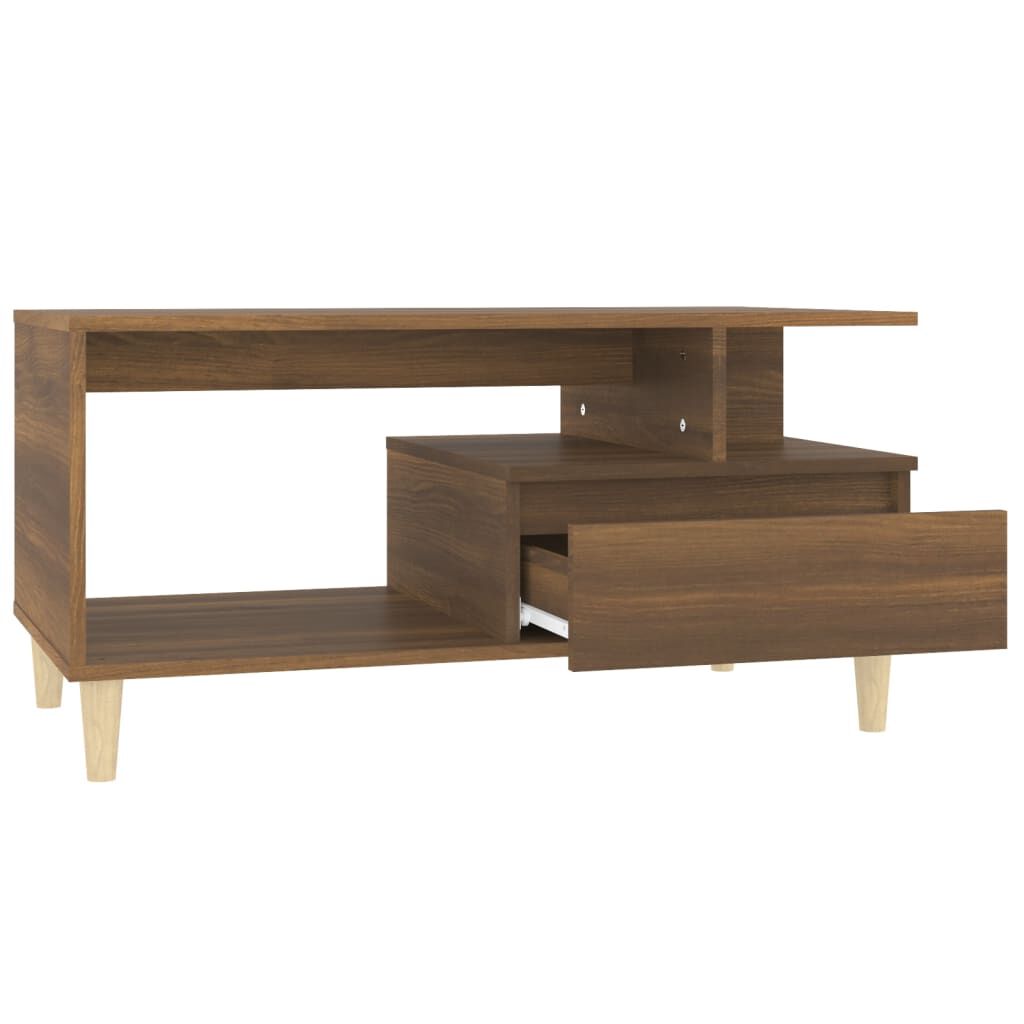 vidaXL Τραπεζάκι Σαλονιού Καφέ Δρυς 90x49x45 εκ. Επεξεργασμ. Ξύλο