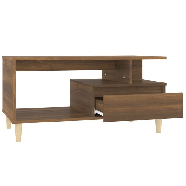 vidaXL Τραπεζάκι Σαλονιού Καφέ Δρυς 90x49x45 εκ. Επεξεργασμ. Ξύλο
