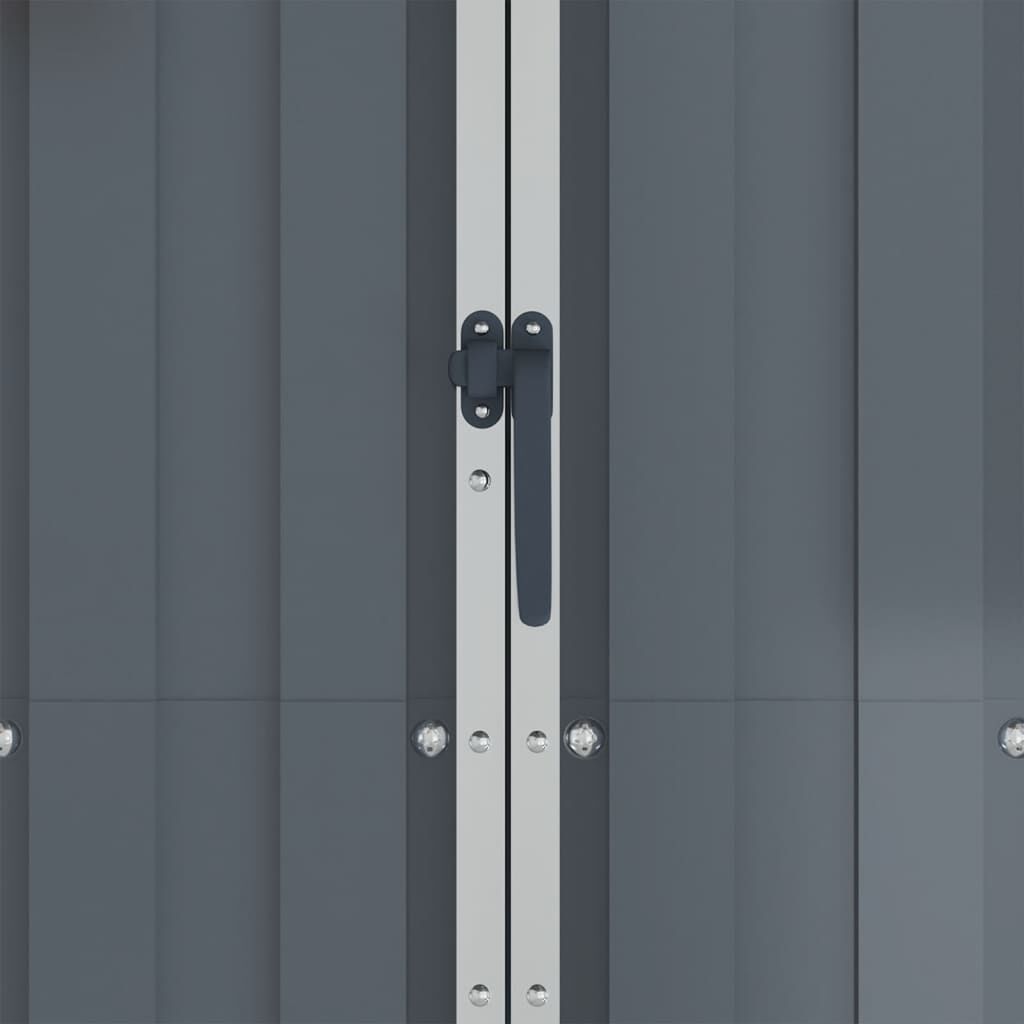vidaXL Αποθήκη Κήπου Γκρι 116x45x175 εκ. από Γαλβανισμένο Ατσάλι