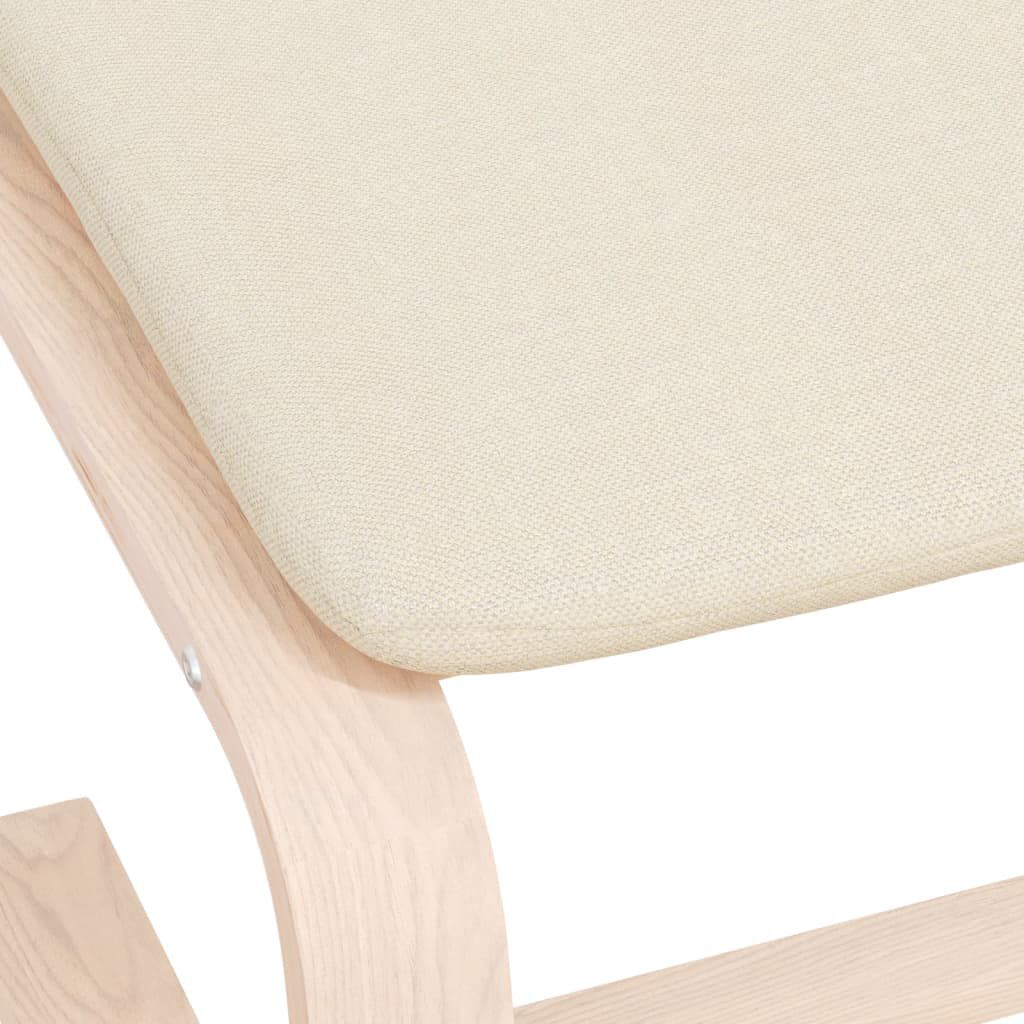 vidaXL Υποπόδιο Κρεμ 51 x 41 x 40 εκ. Υφασμάτινο