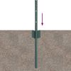 vidaXL Πό posts φράχτη 5 pcs Πράσινο 80 cm Ατσάλι
