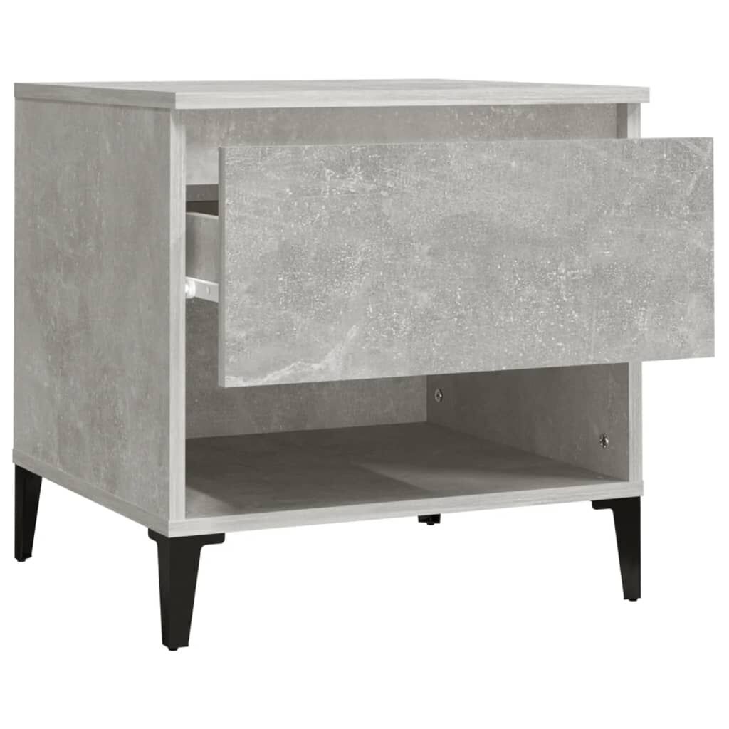 vidaXL Βοηθητικό Τραπέζι Γκρι Σκυροδ. 50x46x35 εκ. Επεξεργασμένο Ξύλο