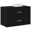 vidaXL Ντουλάπι με 2 συρτάρια Μαύρη δρυς 60x31x40 cm Ξύλινη κατασκευή
