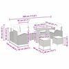 vidaXL Σετ Καναπέ Κήπου με μαξιλάρι 10 pcs Μπεζ Πολυ ράταν