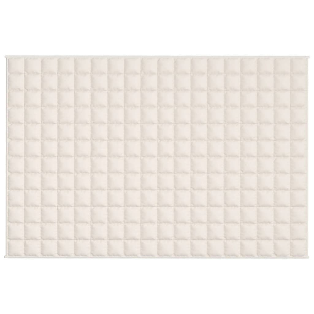 vidaXL Κουβέρτα Βαρύτητας Ανοιχτό Κρεμ 120 x 180 εκ. 5 κ. Υφασμάτινη