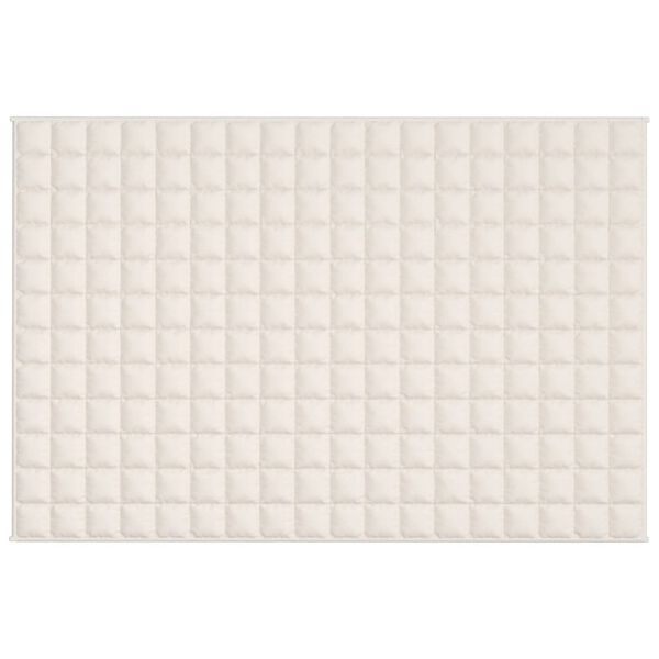 vidaXL Κουβέρτα Βαρύτητας Ανοιχτό Κρεμ 120 x 180 εκ. 5 κ. Υφασμάτινη