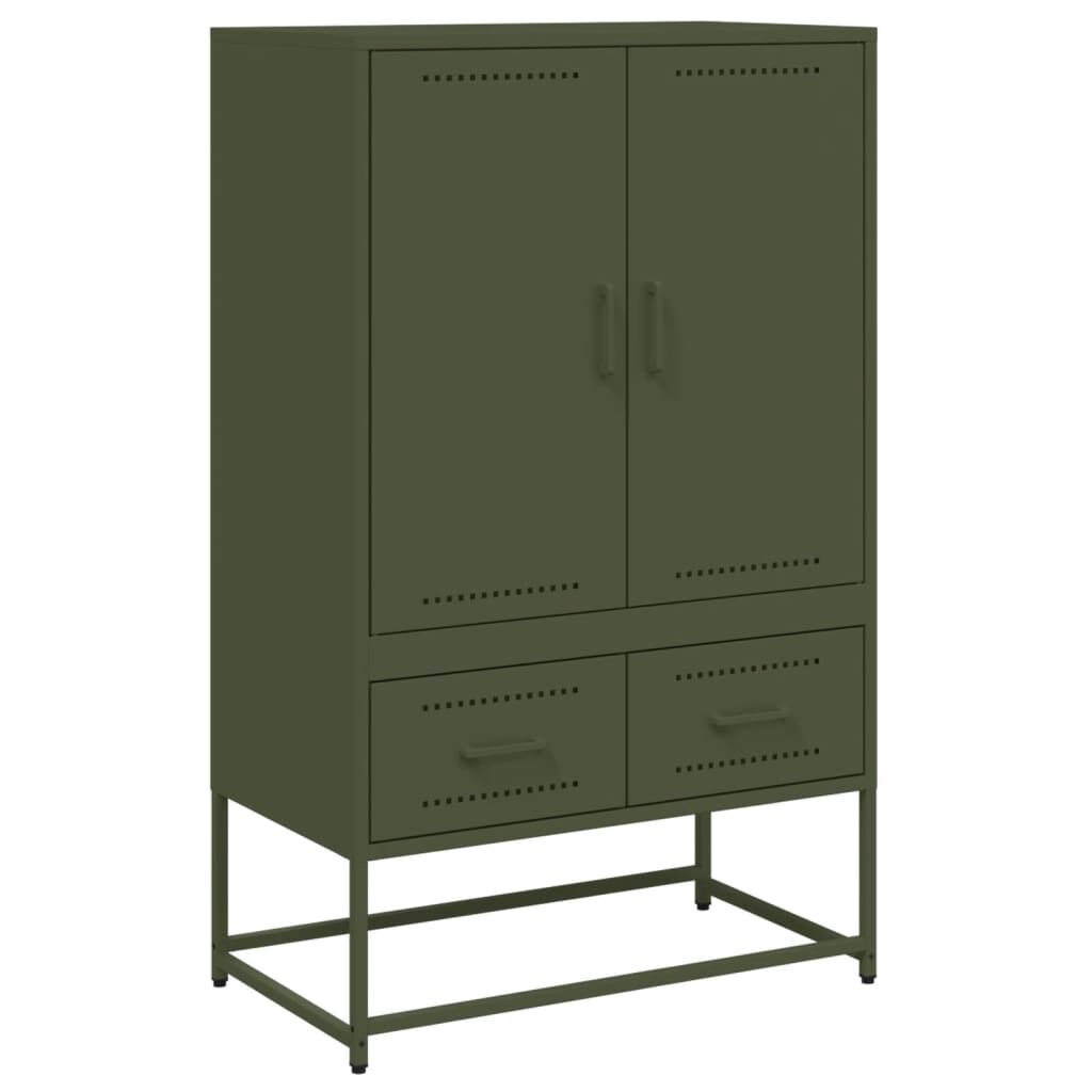 vidaXL Ντουλάπι Πράσινο Λαδί 68x39x111,5 εκ. από Ατσάλι