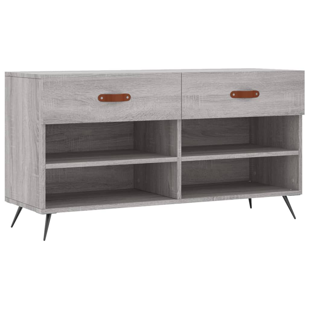 vidaXL Παπουτσοθήκη Γκρι Sonoma 102x35x55 εκ. από Επεξεργασμένο Ξύλο