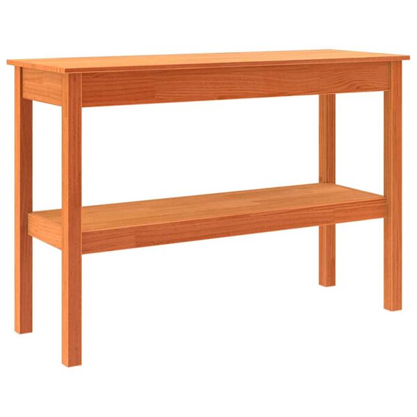 vidaXL Τραπέζι κονσόλας Καφέ κεριού 110 x 40 x 75 cm Μασίφ ξύλο πεύκου