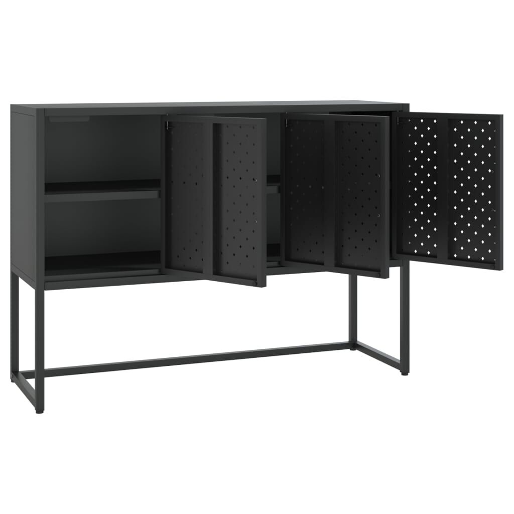 vidaXL Μπουφές Μαύρος 105 x 35 x 75 εκ. από Ατσάλι