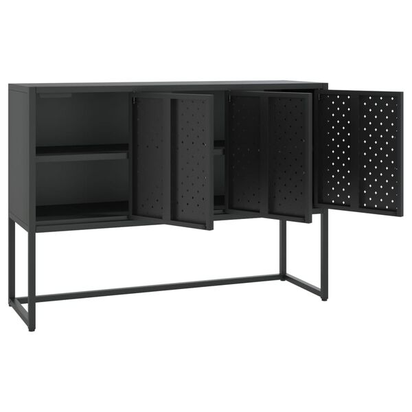 vidaXL Μπουφές Μαύρος 105 x 35 x 75 εκ. από Ατσάλι