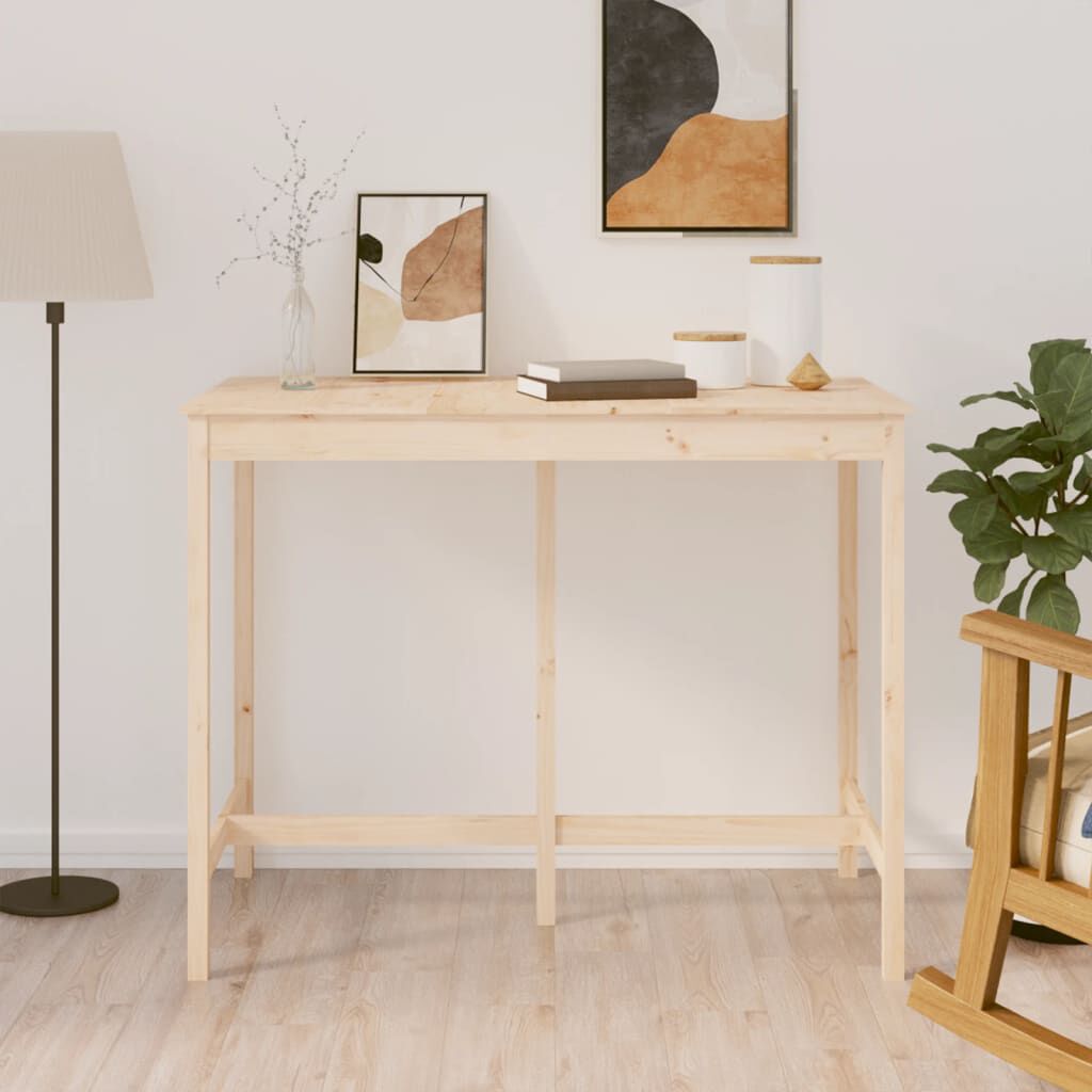 vidaXL Τραπέζι Μπαρ 140x80x110 εκ. από Μασίφ Ξύλο Πεύκου