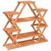 vidaXL Βάση Λουλουδιών 110x25x105 εκ. από Μασίφ Ξύλο Ελάτης