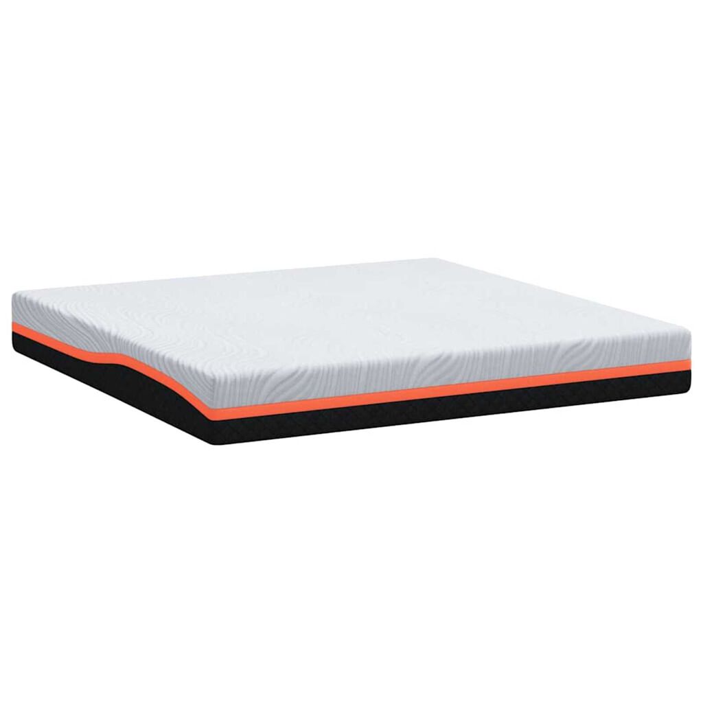 vidaXL Στρώμα Λευκό, Γκρι 200 x 200 cm Pěna