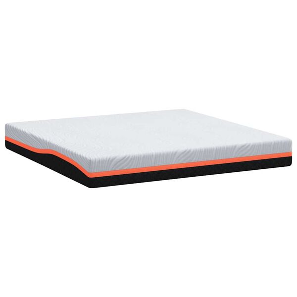 vidaXL Στρώμα Λευκό, Γκρι 200 x 200 cm Pěna