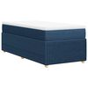 vidaXL Κρεβάτι Boxspring με Στρώμα Μπλε 90x200 εκ.Υφασμάτινο