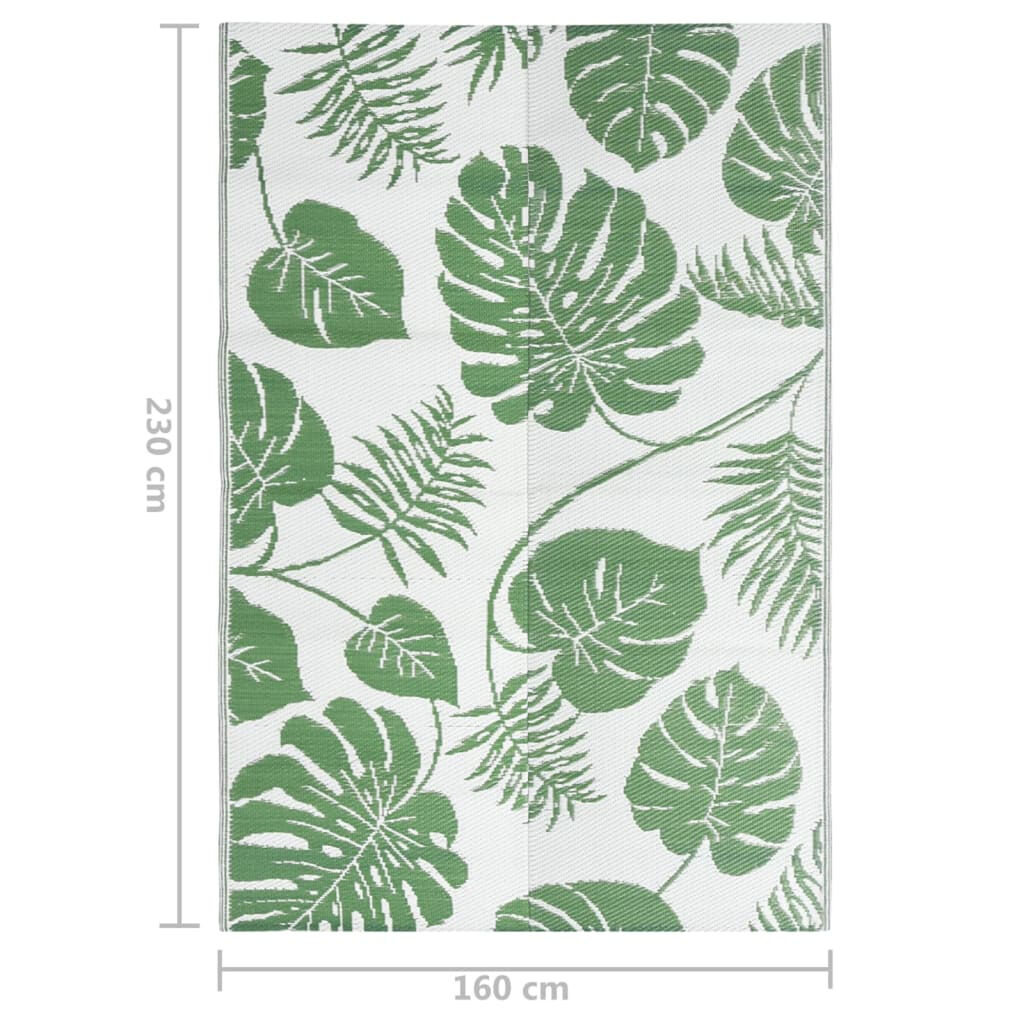 vidaXL Χαλί εξωτερικού χώρου ARAKIL Πράσινο 160x230 cm PP