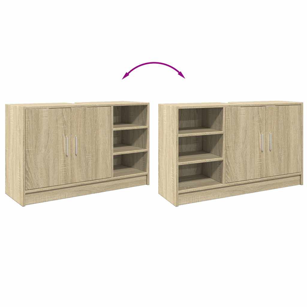 vidaXL Ντουλάπι Νιπτήρα Sonoma Δρυς 90x29x55εκ. από Επεξεργασμένο Ξύλο
