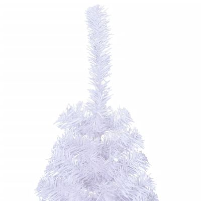 vidaXL Χριστουγεννιάτικο Δέντρο Τεχνητό Μισό Με Βάση Άσπρη 120 εκ. PVC