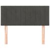 vidaXL Κεφαλάρι Κρεβατιού Σκούρο Γκρι 80 x 5 x 78/88 εκ. Βελούδινο
