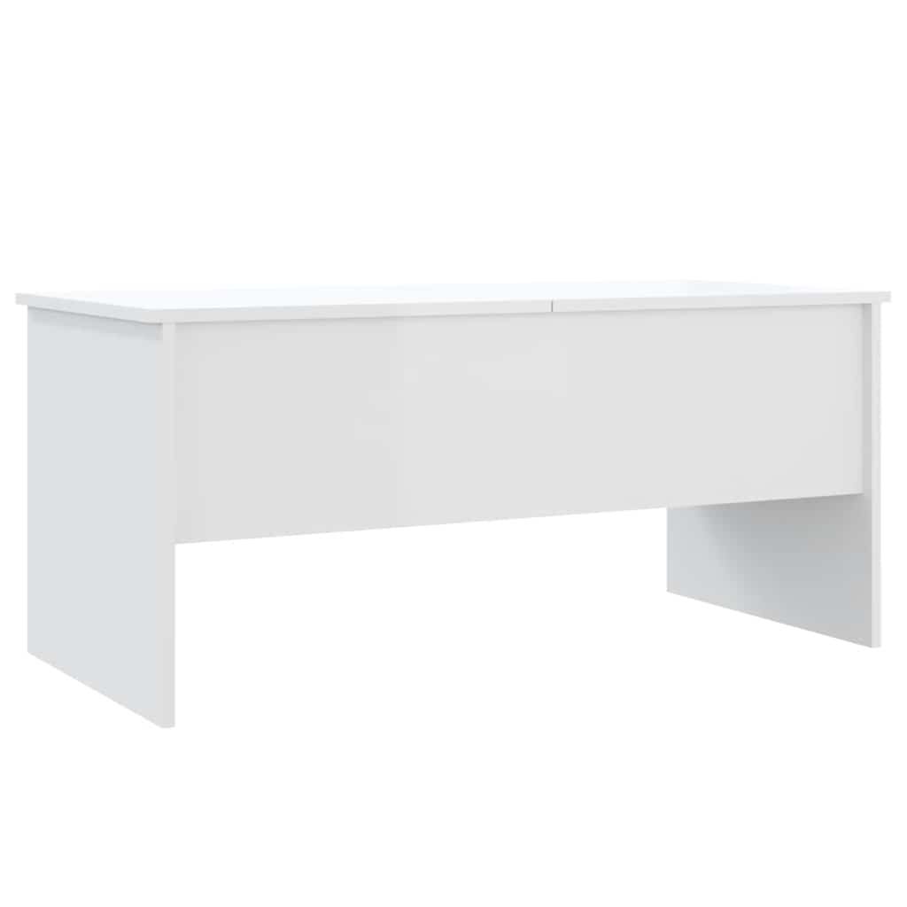 vidaXL Τραπεζάκι Σαλονιού Γυαλ. Λευκό 102x50,5x46,5 εκ. Επεξεργ. Ξύλο