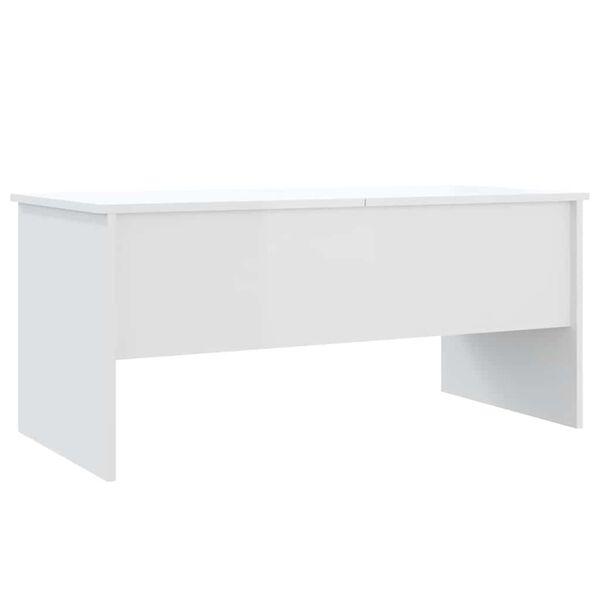 vidaXL Τραπεζάκι Σαλονιού Γυαλ. Λευκό 102x50,5x46,5 εκ. Επεξεργ. Ξύλο