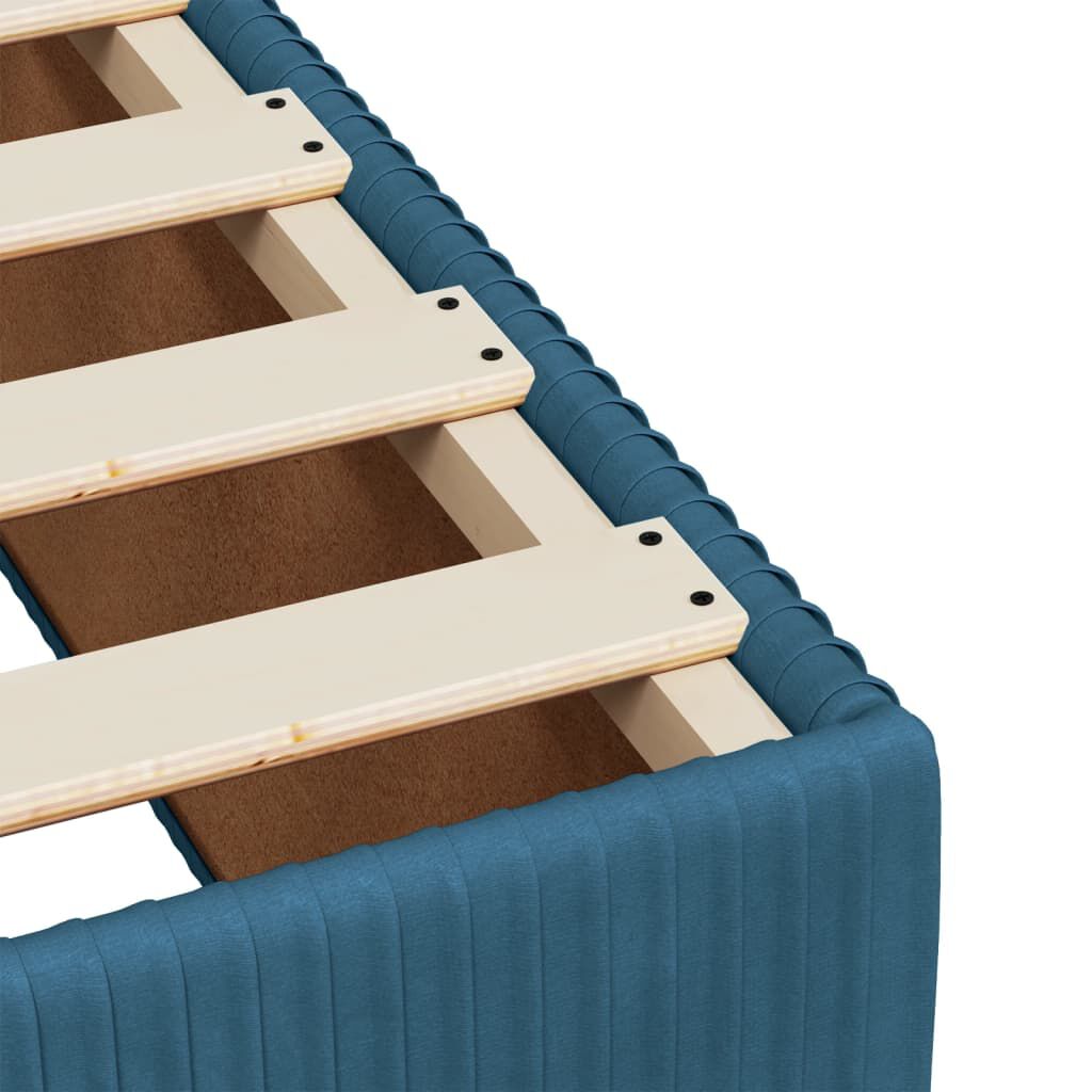vidaXL Κρεβάτι Boxspring με Στρώμα Μπλε 120x200 εκ. Βελούδινο