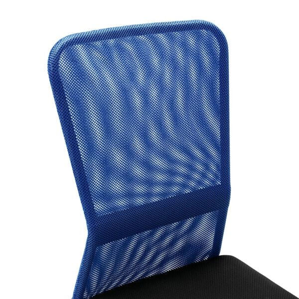 vidaXL Καρέκλα Γραφείου Μαύρη / Μπλε 44 x 52 x 100 εκ. Διχτυωτό Ύφασμα