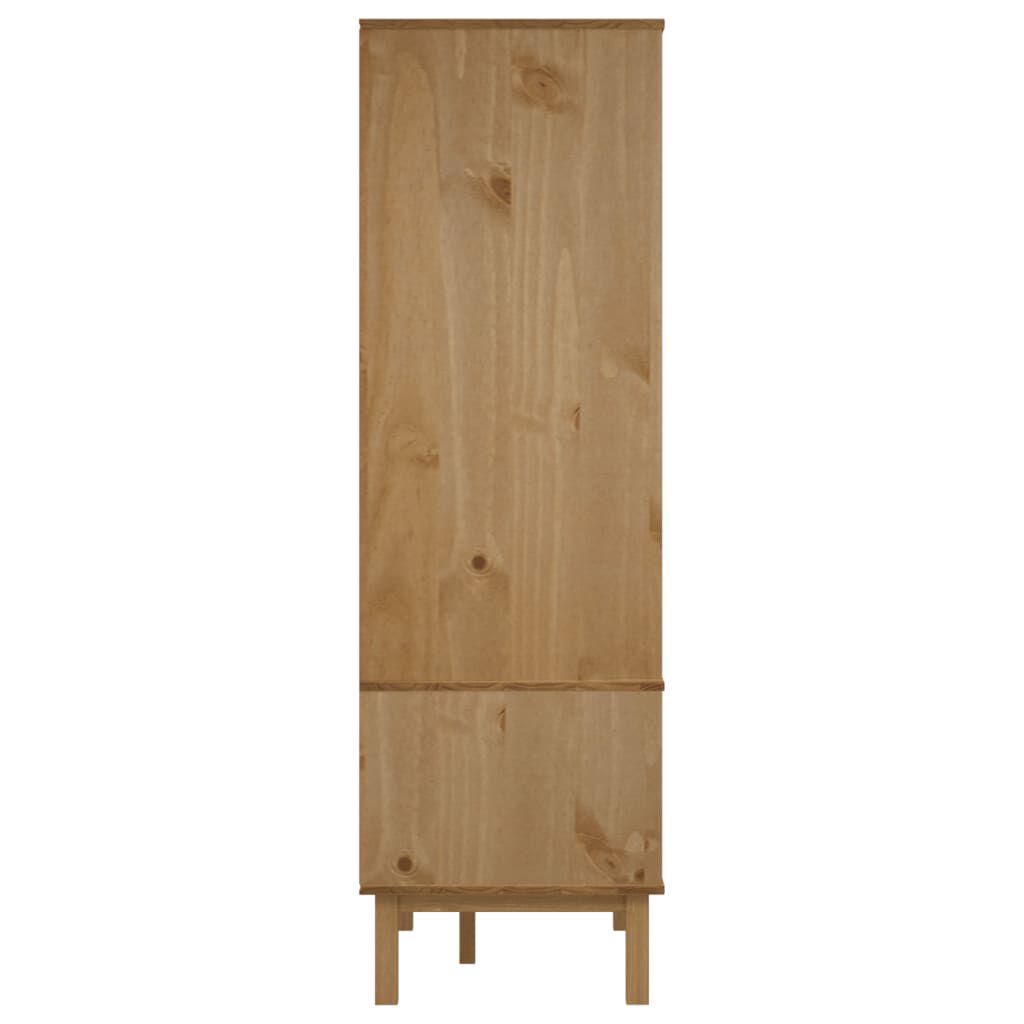 vidaXL Ντουλάπα OTTA Καφέ/Λευκό 76,5 x 53 x 172 εκ. Μασίφ Ξύλο Πεύκου