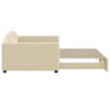 vidaXL Καναπές Κρεβάτι Συρόμενος Κρεμ 100 x 200 εκ. Υφασμάτινος