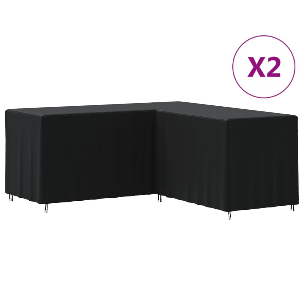vidaXL Καλύμματα Γωνιακού Καναπέ 2 τεμ. 215x215x80 εκ. Ύφ. Oxford 420D