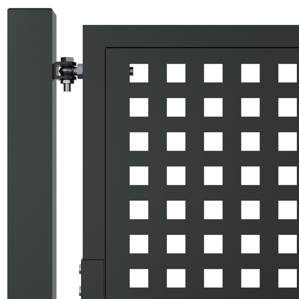 vidaXL Πύλη Κήπου Ανθρακί 105 x 125 εκ. Ατσάλινη