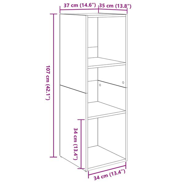 vidaXL Σετ επίπλου τηλεόρασης 2 pcs Παλιό ξύλο 107 x 35 x 37 cm