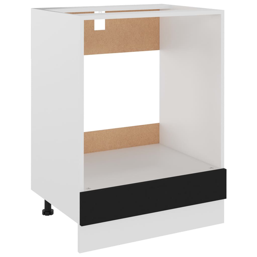 vidaXL Ντουλάπι για Φούρνο Lyon Μαύρο 60x46x81,5 εκ. Επεξ. Ξύλο