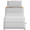 vidaXL Ξαπλώστρα με μαξιλάρι 2 pcs Ανοιχτό γκρι 184 x 55 x 64 εκ