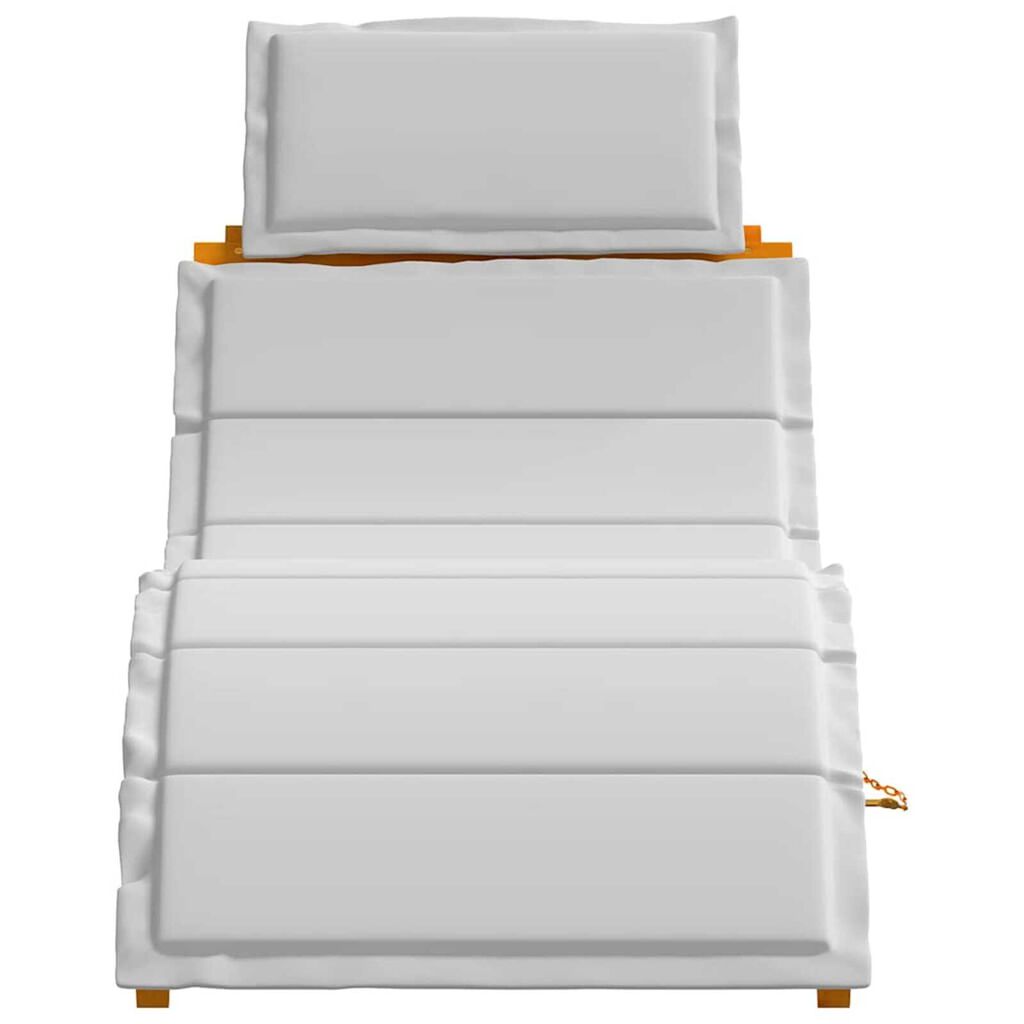 vidaXL Ξαπλώστρα με μαξιλάρι 2 pcs Ανοιχτό γκρι 184 x 55 x 64 εκ