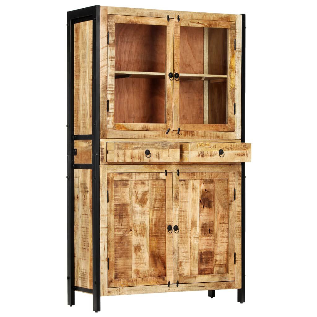 vidaXL Βιτρίνα 100 x 40 x 175 εκ. από Μασίφ Ξύλο Μάνγκο