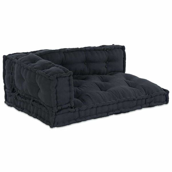 vidaXL Μαξιλάρι για καναπέ παλέτας 3 pcs Ανθρακί ύφασμα