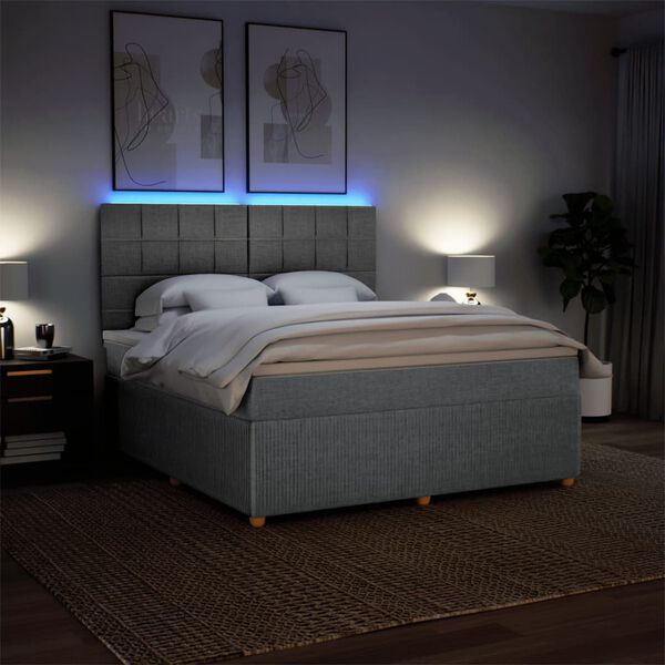 vidaXL &Kappa;&rho;&epsilon;&beta;ά&tau;&iota; Boxspring &mu;&epsilon; &Sigma;&tau;&rho;ώ&mu;&alpha; &Alpha;&nu;&omicron;&iota;&chi;&tau;ό &Gamma;&kappa;&rho;&iota; 180x200 &epsilon;&kappa;. &Upsilon;&phi;&alpha;&sigma;&mu;ά&tau;&iota;&nu;&omicron;