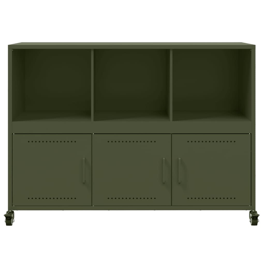 vidaXL Ντουλάπι Πράσινο Λαδί 100,5x39x72 εκ. από Ατσάλι