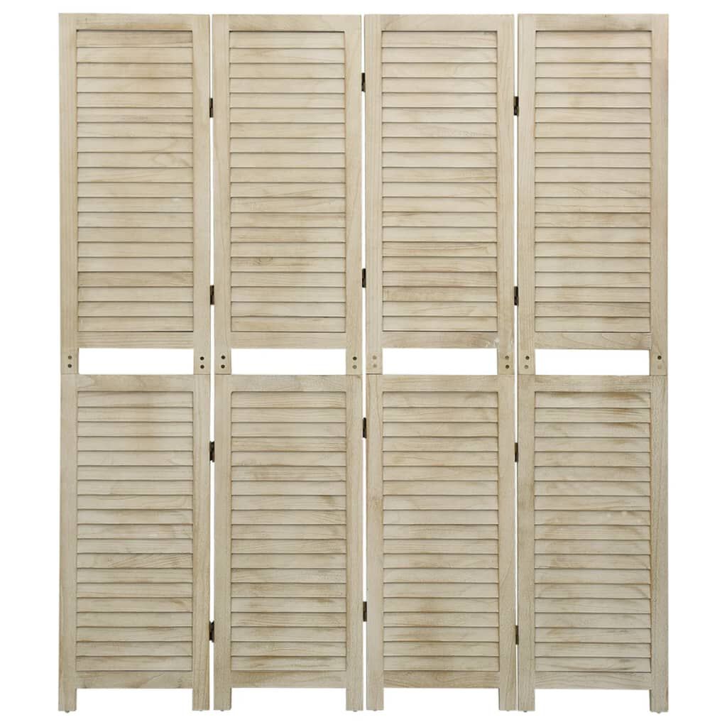 vidaXL Διαχωριστικό Χώρου με 4 Πάνελ 140x165 εκ. Μασίφ Ξύλο Παυλώνιας