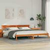vidaXL Σκελετός Κρεβατιού Καφέ κεριού 180 x 200 cm Μασίφ ξύλο πεύκου