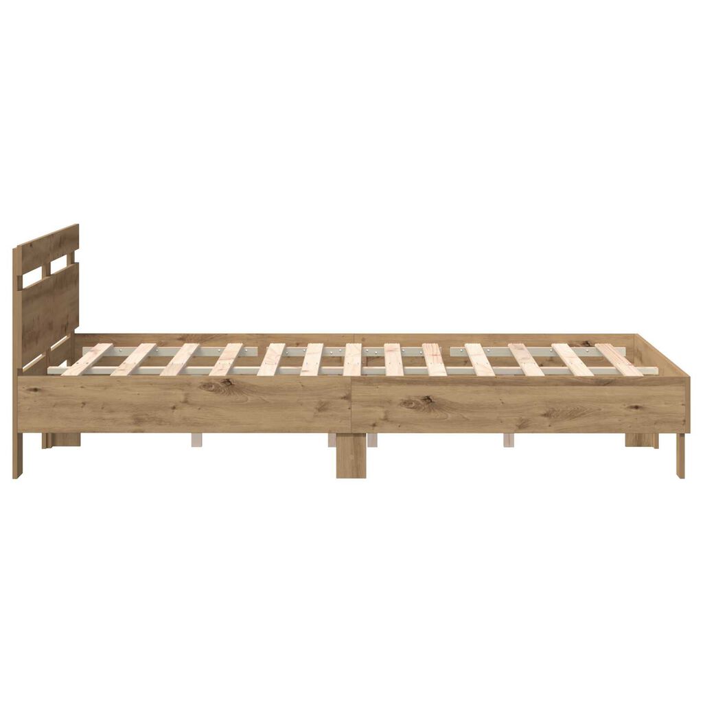 vidaXL Σκελετός Κρεβατιού artisan δρυς 150 x 200 cm Επεξεργασμένο ξύλο