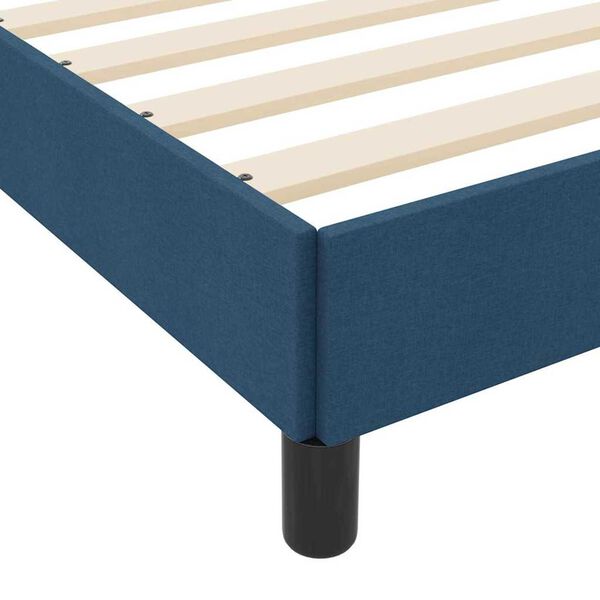 vidaXL Κρεβάτι με ελατήρια με στρώμα Μπλε 90 x 200 cm ύφασμα