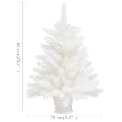 vidaXL Χριστ. Δέντρο Προφωτισμένο Τεχνητό Μπάλες Λευκό 65εκ