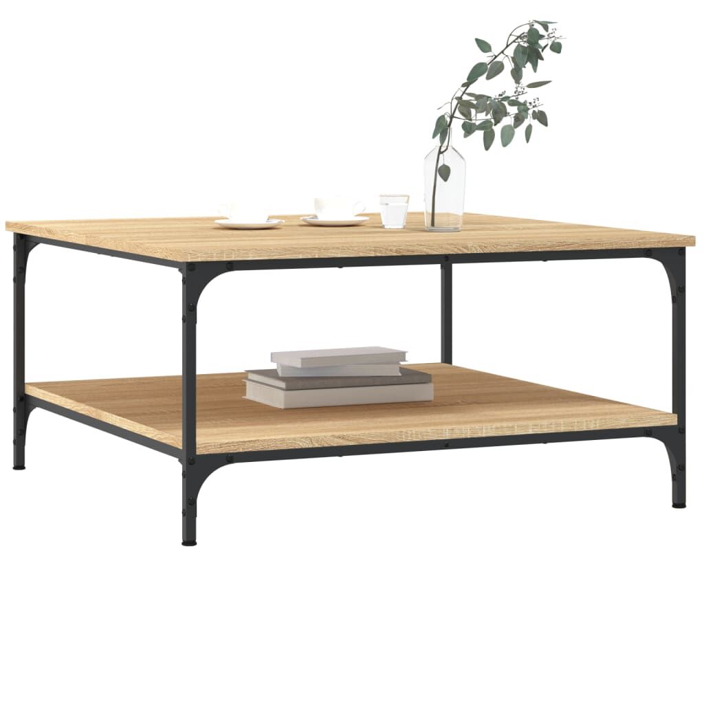 vidaXL Τραπεζάκι Σαλονιού Sonoma Δρυς 80x80x40 εκ. Επεξεργασμένο Ξύλο