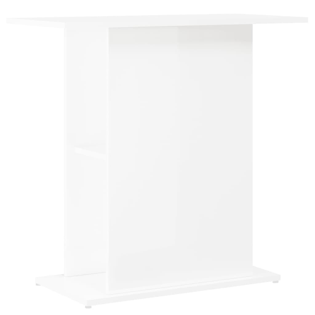 vidaXL Βάση Ενυδρείου Γυαλ. Λευκό 75x36x72,5 εκ. Επεξεργασμένο Ξύλο